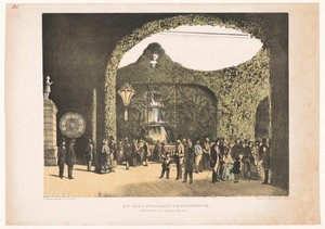 Hala we Frascati w Amsterdamie 1855 Sala Frascati w Amsterdamie podczas targów 1855 (tytuł na obiekcie)