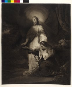 Hagar płacząca Hagar na pustyni autorstwa Carel Fabritius