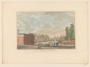Widok na Leuvehaven w Rotterdamie Leuvehaven w Rotterdamie / La canal dit Leuvehaven a Rotterdam (tytuł na obiekcie) autorstwa Carel Frederik Bendorp (I)