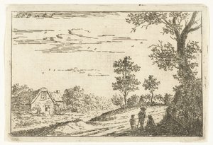 Krajobraz z farmą Krajobrazy (tytuł serii) autorstwa Carel Frederik Bendorp (I)