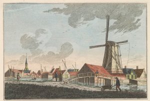 Nieuwendam, ok. 1790 Nieuwendam. Na zachód widać z Meerdijk (tytuł na obiekcie)