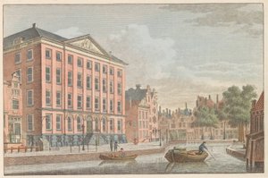 Rzymskokatolicki Dom Dziewicy w Amsterdamie, ok. 1790 RC Dom panieński w Amsterdamie. / Hospice Catolique dite Maison des Vierges à Amsterdam (tytuł na obiekcie) autorstwa Carel Frederik Bendorp (I)