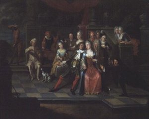 Scena karnawałowa autorstwa Carel Jacob Crec
