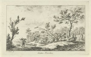 zbieracz drewna Buyten Haarlem (tytuł na obiekcie) Krajobrazy (a-f) (tytuł serii) autorstwa Carel Lodewijk Hansen