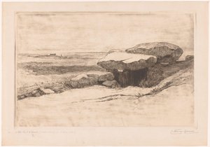 Dolmen Rondossec na wybrzeżu w Plouharnel autorstwa Carel Nicolaas Storm van 