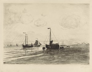 Na plaży w Katwijk autorstwa Carel Nicolaas Storm van 