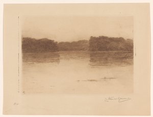 Staw w Haagse Bos w nocy Haagsche Bosch w nocy (tytuł na obiekcie) autorstwa Carel Nicolaas Storm van 