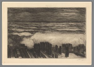 Morze z wysokimi falami autorstwa Carel Nicolaas Storm van 