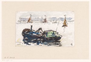 Widok na Maas w pobliżu Rotterdamu autorstwa Carel Nicolaas Storm van 