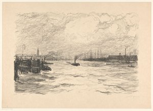 Holownik w porcie w Hamburgu autorstwa Carel Nicolaas Storm van 