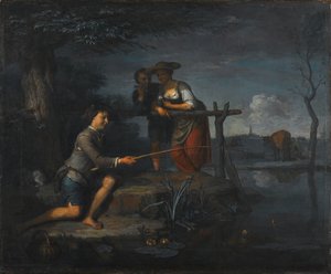 Wędkarz autorstwa Carel de Moor (II)