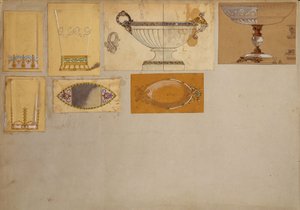 Wybór projektów, Dom Carla Faberge (ołówek i akwarela na papierze)