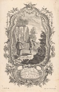 tańcząca para Postacie w pejzażach (tytuł serii) 9me Livre I Morceaux De Caprices, Propre A Divers Usages (tytuł serii na obiekcie) autorstwa Carl Albert von Lespilliez