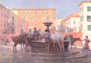Przy fontannie w Genzano autorstwa Carl Alexander Brendel