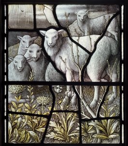 Over Wyresdale, Christ Church, Shrigley & Hunt (1873-1982), Carl Almquist, The Shepherds Church, Pasterz, Owce, 18