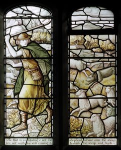 Over Wyresdale, Christ Church, Shrigley & Hunt (1873-1982), Carl Almquist, The Shepherds Church, Pasterz, Owce, 18 autorstwa Carl Almquist