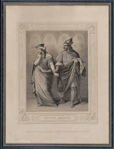 O Nibelungach. Gunther i Brunhilda, 1860. autorstwa Carl Arnold Gonzenbach