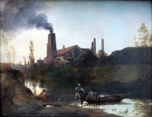 "Walzwerk Neustadt-Eberswalde" lub "Walcownia w pobliżu Eberswalde" Walcownia Neustadt-Eberswalde autorstwa Carl Blechen