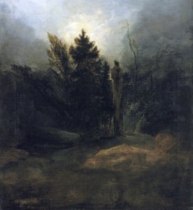 Pomnik w lesie autorstwa Carl Blechen