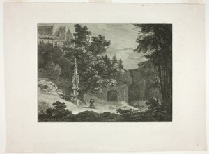 Pielgrzym w lesie autorstwa Carl Blechen