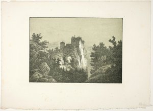 Ruiny zamku autorstwa Carl Blechen