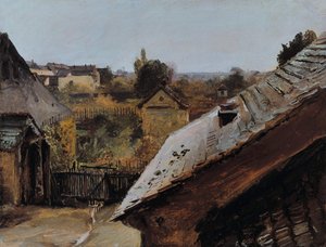 Widok na dachy i ogrody autorstwa Carl Blechen