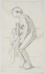 Studia do obrazu muzeum „Jairi datter” (kms835) autorstwa Carl Bloch