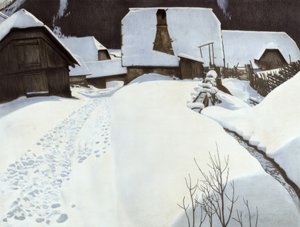 Dom wiejski w zimie autorstwa Carl Ederer