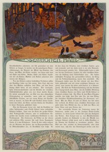 Grove of Fetters of the Semnones (kolor lito) autorstwa Carl Emil Doepler