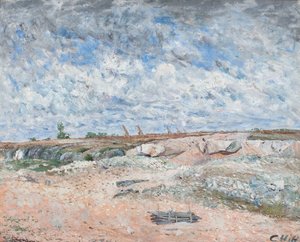 Krajobraz z dryfującymi chmurami autorstwa Carl Fredrik Hill