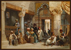 Arabskie postacie w kawiarni, 1870
