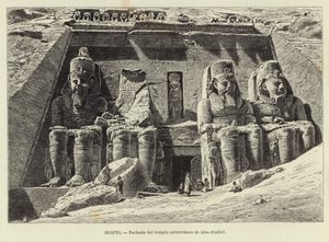 Egipt - Fasada podziemnej świątyni Abu Simbel