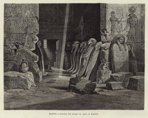 Egipt - Wnętrze świątyni Opeta w Karnaku autorstwa Carl Friedrich Heinrich Werner