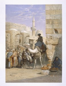 Życie uliczne w Kairze autorstwa Carl Friedrich Heinrich Werner