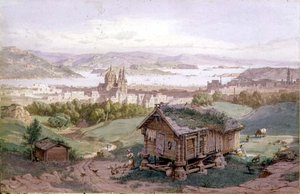Widok Christianii autorstwa Carl Friedrich Heinrich Werner