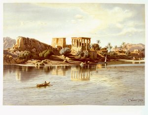 Widok na wyspę Philae, 1874 r.