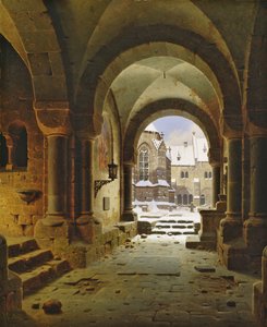 Brama Klasztorna zimą, 1840