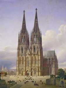 Idealny widok na katedrę w Kolonii, 1834-1836