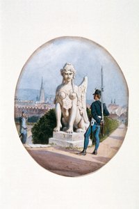 Piechota na warcie przed Górnym Belwederem autorstwa Carl Goebel d. J.