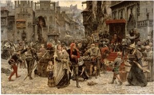 Szwedzki: Valdemar Atterdag przetrzymuje Visby dla okupu w 1361 r.
 Valdemar Atterdag przetrzymuje Visby dla okupu, 1361 r.
