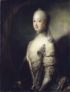 Sophie Madeleine Danii, królowej Szwecji i Finlandii - Portret Zofii Magdaleny Danii (1746-1813), królowej Szwecji, autorstwa Pilo, Carl Gustaf (1711-1793). olej na płótnie