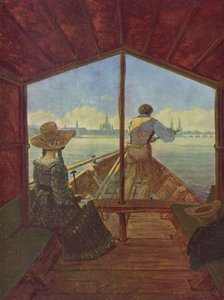 Gondola na Łabie w pobliżu Drezna autorstwa Carl Gustav Carus