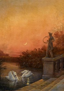Świt w pobliżu zamku Moritzburg autorstwa Carl Gustav Carus