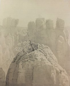 Niemiecki: Widok z mostu Bastei w Szwajcarii Saksońskiej na Kleine Gans autorstwa Carl Gustav Carus