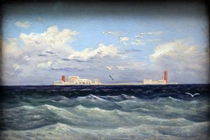 niemiecki: Mittelländische Seefestung Twierdza na wyspie Morza Śródziemnego autorstwa Carl Gustav Carus