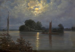 Pełnia księżyca w pobliżu Pillnitz