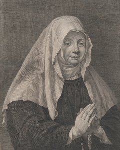 Portret modlącej się zakonnicy, ca. 1771. autorstwa Carl Guttenberg