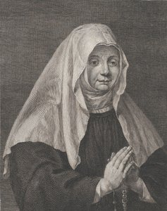 Portret modlącej się zakonnicy, ca. 1771. autorstwa Carl Guttenberg