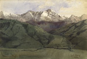 Wyżyna Bawarska, 1852 (wc na papierze) autorstwa Carl Haag
