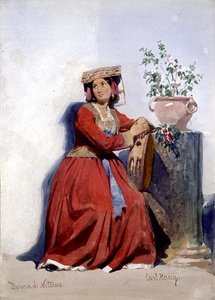 „Donna di Netuno”, portret włoskiej dziewczyny ze wsi autorstwa Carl Haag